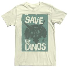 You'll look dino-mite wearing this men's Jurassic Park tee. Crewneck Short sleeves FABRIC & CARE Cotton Machine wash Imported Color: Natural. Gender: male. Age Group: adult. Pattern: Graphic. Dino Tee, Fallen Kingdom, Dino Shirt, Jurassic World Fallen Kingdom, Falling Kingdoms, Dinosaur Shirt, Cool Fits, Pattern Graphic, Jurassic Park