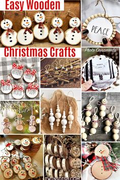 easy wooden christmas crafts for kids and adults to make at home or in the kitchen