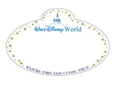 the logo for walt world with stars and castle in the sky above it, which reads where dreams come true