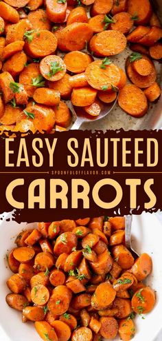 Sauteed Carrots, vegetable side dishes, easy dinner ideas Easy Carrot Recipes, Easy Vegetable Side Dish, Carrot Recipes Side Dishes, Carrots Side Dish, Easy Vegetable Side Dishes, Sauteed Carrots, Vegetable Side Dish, Easy Vegetable, Vegetable Side Dishes Recipes