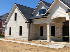 a new home being built in the suburbs