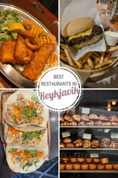 several different pictures with food in them and the words best restaurants in keyjaak