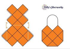 an origami bag is shown with the pattern cut out