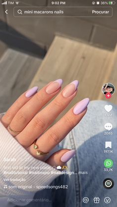 Simple Lavender Nails Acrylic, Purple Nail Designs, Lavender Nails, Aesthetic Nails, Summery Nails, Short Acrylic Nails Designs, Beach Wallpaper