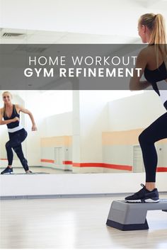 TWO IMAGES WITH GYM MIRRORS Home Workout Gym, Workout Space, Mirror Tiles, Home Workout, Workout Gym