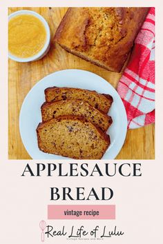 an image of applesauce bread on a plate