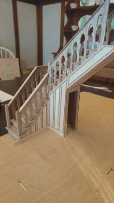 a model of a stair case on top of a table