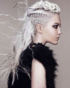 Punk Braids, Viking Braids, Viking Hair, Temporary Hair Color, Punk Hair, Hair Shows, Creative Hairstyles, Braids For Long Hair, Box Braids Hairstyles