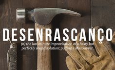 the words desensrascano are written in white on top of an image of tools