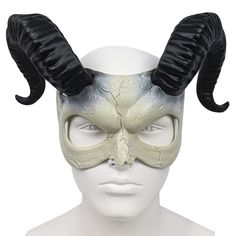 PRICES MAY VARY. 【Demon Horns Mask】Our goal ram horns devil mask features a half face design that won't hinder your breathing, and large eyes won't affect your peripheral vision. This goat horn mask will definitely leave a deep impression on party guests. 【Halloween Devil Mask】Our half faced animal cosplay masks are perfect for creating endless joy and fun at Halloween parties. Wearing this goal ram horns devil mask sets you apart from the crowd. 【Material】The material of the brown demon mask is Animal Skull Mask, Goat Mask, Mask Halloween Costume, Scary Halloween Masks, Halloween Costume Props, Devil Mask, Goat Horns, Scary Animals, Animal Skull