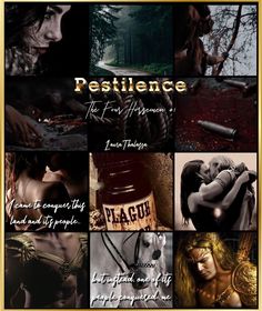 a collage of images with the words pestilence