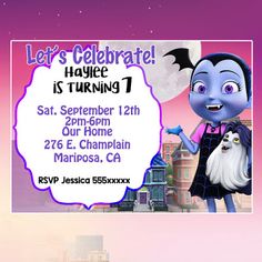 an image of a birthday party with a cartoon character on the front and back of it