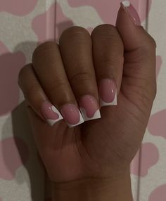 Short Medium French Tip Acrylic Nails, Short Textured Nails, Short Lipstick Nails, Short Cute Acrylic Nails Square Simple, Short Cute Nails For Back To School, Short Nail Set White, Short Short Acrylic Nails Square, X Short Acrylic Nails, Shortie French Tip Nails