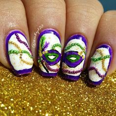 Mardi Gras nails!!!! Mardi Gras Nails, Halo Nails, Bday Nails, Nail Art Acrylic, Manicured Nails, Magic Nails, Amazing Nails, Nails 2022, Seasonal Nails