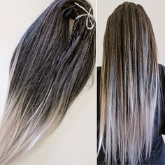 The set of double-ended black and white ombre loc extensions is made of quality kanekalon (synthetic hair). This voluminous hairstyle with loose ends imitates natural hair. These hair extensions are ideal for those who want to experiment with a new hairstyle or achieve the desired hair length. The locks are reusable and easy to attach to your hair, causing no harm. The wearing period is 1.5-2 months. You can choose any number of locs, and within 1-2 weeks, I will make them for you and send them Salt And Pepper Long Hair, Black And White Ombre, Hair Extensions Long, Loc Extensions, Long Hair Extensions, Loose Braids, Dreadlock Extensions, White Ombre, Voluminous Hair