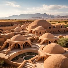 a large group of buildings in the desert