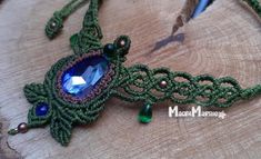 Macramé necklace boho style handmade jewels women's | Etsy Handmade Hippie Blue Jewelry, Bohemian Pendant Jewelry With Adjustable Cord, Green Macrame Jewelry For Festival, Green Macrame Jewelry For Festivals, Green Macrame Hippie Jewelry, Green Macrame Necklace For Festivals, Handmade Hippie Jewelry For Gifts, Unique Blue Macrame Jewelry, Bohemian Jewelry With Adjustable Cord For Gifts