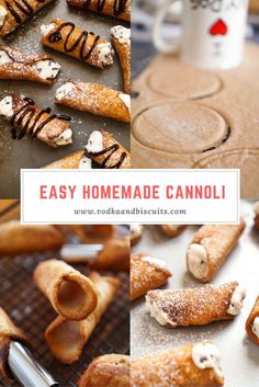 homemade cannoli pastries on a baking sheet with cinnamon and marshmallows