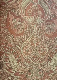 an old wallpaper with floral designs on it