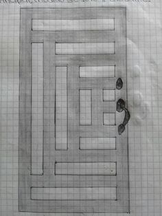 a drawing of a door with a phone on it