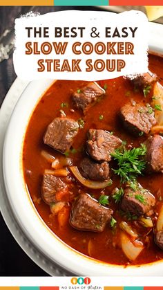 the best and easy slow cooker steak soup