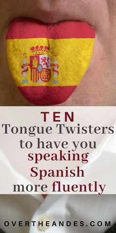 a man with his tongue sticking out to say ten tongue twisters to have you speaking spanish more frequently