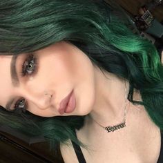 Dark Green Hair, Green Hair Dye, Wild Hair Color, Cold Colors, Arctic Fox Hair Color, Hair Highlights And Lowlights, Mint Hair, Nose Hair Trimmer, Vegan Products