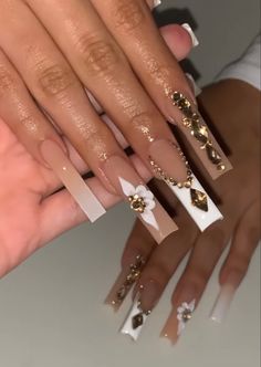 Nail Art Designs With Glitter, Design Nails Art, Champagne Nails, 2022 Nails, Brown Acrylic Nails, Nails Art Designs