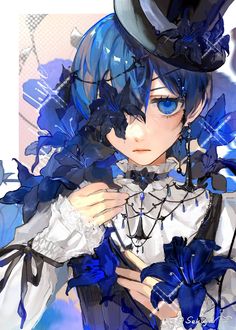 © @Sekuji_0310  on Twitter Blue Playing Cards Aesthetic, Playing Cards Aesthetic, Ciel Aesthetic, Blue Playing Cards, Cards Aesthetic, Dark Blue Hair