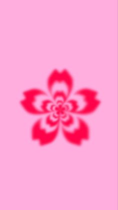 a red flower on a pink background with the shadow of it's petals in the center