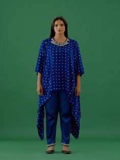 Royal Blue Satin Lycra Ghungroo Pants By 5 Elements now available at Trendroots Bandhani Print, 5 Elements, New Address, Indian Fashion Designers, Satin Color, Blue Hand, Pernia Pop Up Shop, Blue Pants, Blue Satin