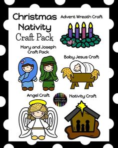 christmas nativity craft pack for kids