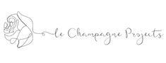 the words le champagne projects written in cursive writing on a white paper background