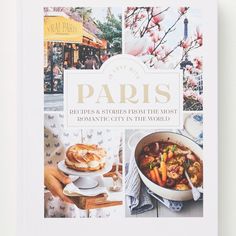 the cover of paris with pictures of food