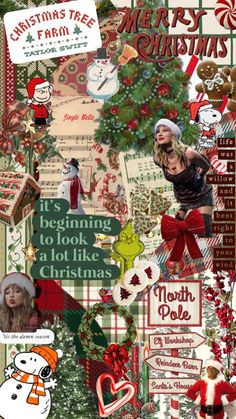 a collage of christmas images and words