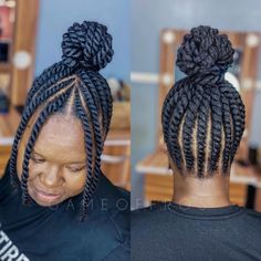 Two Strand Cornrows Flat Twist, Cornrow Updo Hairstyles Natural Hair, Flat Twist Bun Hairstyles, Twisted Natural Hairstyles, Flat Twist With Extensions, Flat Twist Hairstyles Updo, Flat Twist Hairstyles For Short Hair, Natural Flat Twist Hairstyles, Flat Twist Ponytail