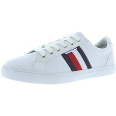 PRICES MAY VARY. Tommy Hilfiger adds striking stripes to a classic tennis profile for a go-to casual look in the Lightz sneakers. Est. 1985, Tommy Hilfiger is a leading lifestyle brand celebrating the essence of American style. Round Toe Lace Up Closure Athletic Models, White Shoes Sneakers, Classic Preppy, Adidas Gazelle Sneaker, Tommy Hilfiger Women, Low Top Sneakers, Adidas Superstar Sneaker, Sneaker Collection, Kids Jewelry