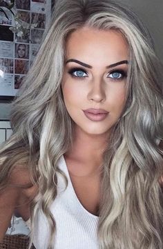 40 Best Hair Color for Your Skin Tone - Fashion Enzyme Platinový Blond, Grey Hair Dye, Ash Blonde Hair Colour, Makeup Tip, Silver Hair Color, Long Hair Color, Ash Blonde Hair, Hair Color For Women