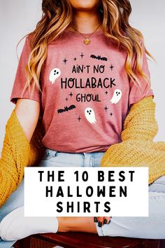 Cute Halloween T Shirts For Women, Halloween Tees Women, Halloween Pun Shirts, Simple Halloween Shirt Designs, Womens Halloween Shirt, Cute Halloween Tshirt Ideas, Womens Halloween Tshirts, Women’s Halloween Shirts, Funny Diy Shirts For Women