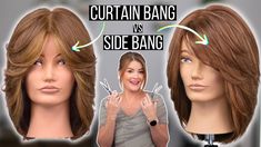 You're WEARING The WRONG Bang. Side Bang vs Curtain Bang Tutorial. Long Side Curtain Bangs, Side Parted Curtain Bangs, Side Bangs Haircut Tutorial, Side Curtain Bangs Medium Hair, Curtain Bang Side Part, Side Swept Bangs Tutorial, Side Curtain Bangs, Curtain Bang Tutorial, Bangs Vs No Bangs