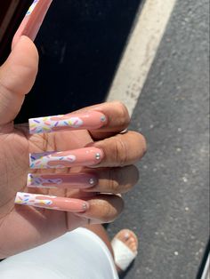 Long Acrylic Nail Designs, Drip Nails, Colored Acrylic Nails, Glow Nails, Dope Nail Designs, Exotic Nails, Long Acrylic Nails Coffin, Acrylic Nails Coffin Pink, Long Acrylic