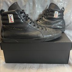 Good Condition, Worn Yves Saint Laurent Sneakers Men, Hightop Sneakers, Yves Saint Laurent Shoes, Saint Laurent Shoes, Mens Shoes Sneakers, High Top, Yves Saint Laurent, High Top Sneakers, Saint Laurent