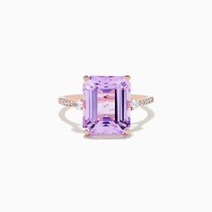 Effy 14K Rose Gold Kunzite and Diamond Ring Luxury Purple Kunzite Rings, Gold Rose, Wedding Rings Engagement, Wedding Engagement, Diamond Ring, Wedding Bands, Wedding Rings, Rose Gold, Ring