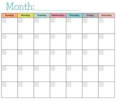 a printable calendar with the month numbers on it