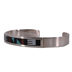 Sterling sliver Zuni inlay pattern cuff Elegant Inlay Cuff Bracelet Bangle, Silver Inlay Cuff Bracelet Bangle, Inlay Pattern, Cuff, Pattern