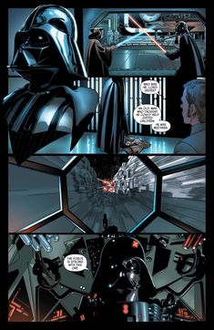 darth vader in the dark side of the force comic strip with an image of dart