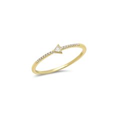 Jennifer Meyer | Diamond Mini Trillion Ring Trillion Cut Diamond Ring, Trillion Ring, Loving People, Pave Diamond Band, Everyday Ring, Jennifer Meyer, Ring With Diamond, The Band, Jane Austen