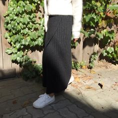 Skirts Knitting Straight Style Split Elegant Vintage Long Skirts – lastrafashion Black Knit Skirt For Fall, Vintage Swimwear, Hooded Scarf, Long Skirts, Long Maxi, Monokini, Long Maxi Dress, Skirt Fashion, Long Skirt