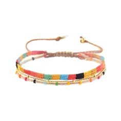 Colorful, fun and very stackable, Mishky's adjustable woven and beaded Maya bracelet is perfect for an active lifestyle. Check out the Color Blocked Palate! Colombian Jewelry, Beading Bracelets, Designers Jewelry Collection, Brazilian Style, Japanese Beads, Trendy Fashion Jewelry, 2020 Trends, Chain Gold, Bracelet Collection