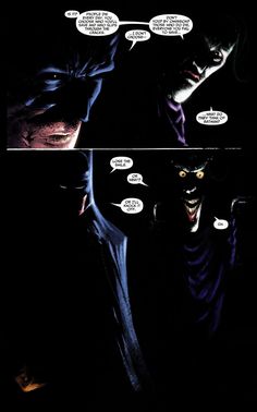 an image of a comic page with the joker and batman's face in it